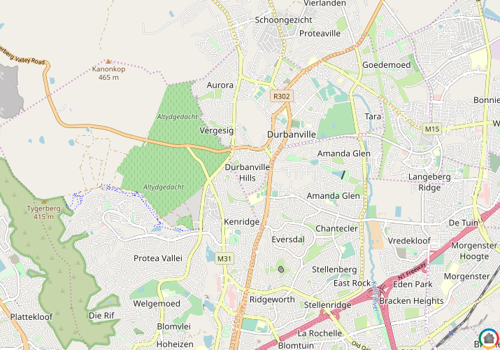 Map location of Durbanville Hills